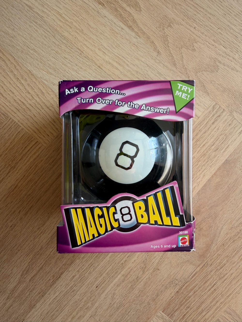 Mattel Black & White Magic 8 Ball in Branded Packaging